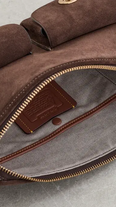 Coach Suede Turn-Lock Haver Shoulder Bag | Thumbnail 6