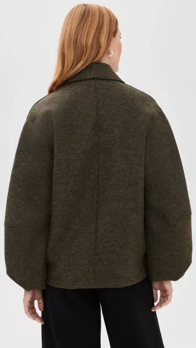 Harris Wharf London Puff Sleeves Pressed Wool Jacket | Thumbnail 3