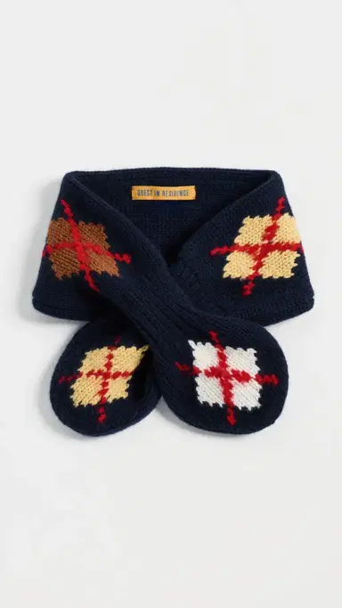 Guest In Residence Argyle Bowtie Scarf | Thumbnail 2 Guest In Residence Argyle Bowtie Scarf | Thumbnail 2