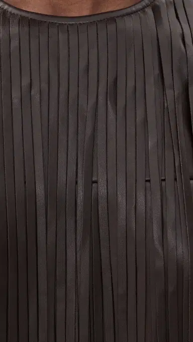 SIMONMILLER Sina Vegan Leather Fringe Dress | Thumbnail 6