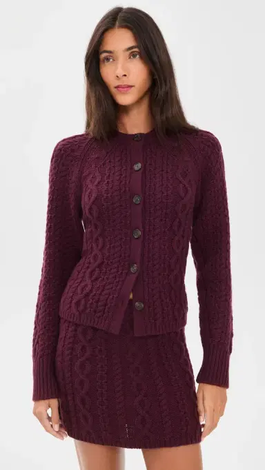 Guest In Residence Cable Sculpted Cardigan | Thumbnail 2 Guest In Residence Cable Sculpted Cardigan | Thumbnail 2