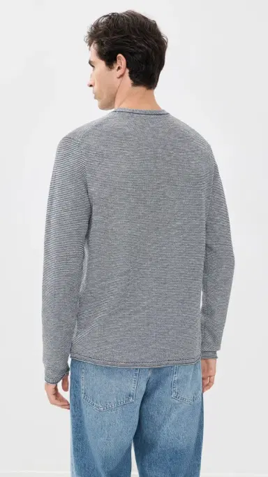 Billy Reid Tuck Stripe Crew Sweater | Thumbnail 3
