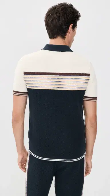Casablanca Cafe Stripe Polo Shirt | Thumbnail 4 Casablanca Cafe Stripe Polo Shirt | Thumbnail 4