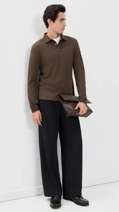 Burberry Evan Relaxed Long Sleeve Polo | Thumbnail 5 Burberry Evan Relaxed Long Sleeve Polo | Thumbnail 5