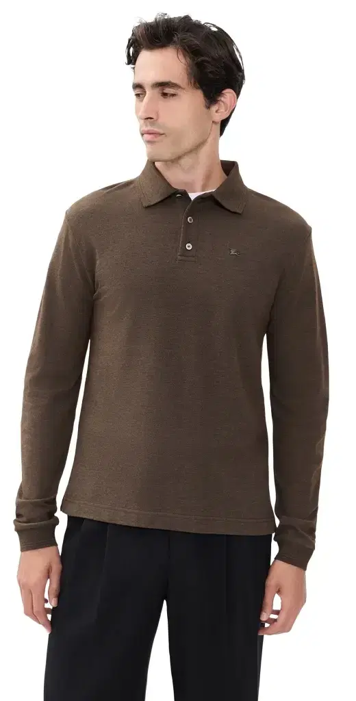 Burberry Evan Relaxed Long Sleeve Polo