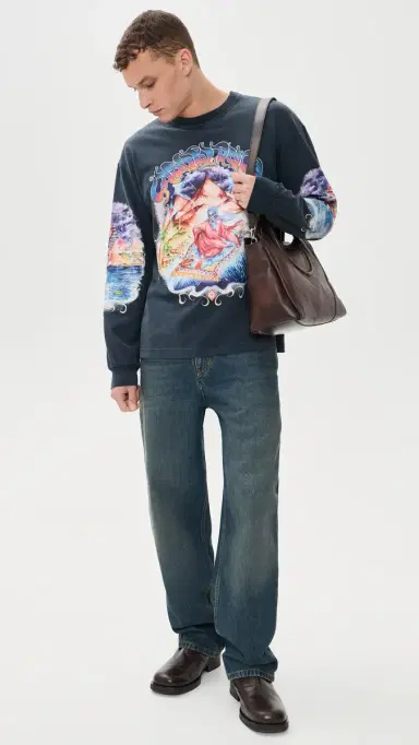 Casablanca Eveil Ancestral Washed Long Sleeve Tee | Thumbnail 5 Casablanca Eveil Ancestral Washed Long Sleeve Tee | Thumbnail 5