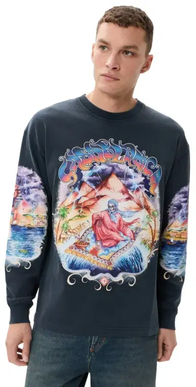 Casablanca Eveil Ancestral Washed Long Sleeve Tee | Thumbnail 1 Casablanca Eveil Ancestral Washed Long Sleeve Tee | Thumbnail 1