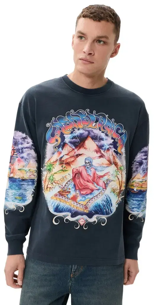 Casablanca Eveil Ancestral Washed Long Sleeve Tee