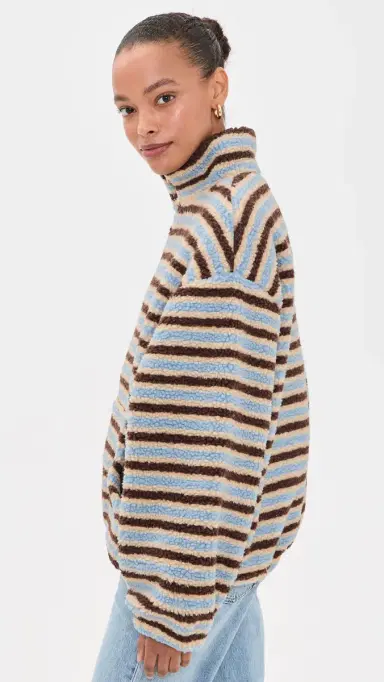 Bailey Rose Striped Fleece Sweatshirt | Thumbnail 4 Bailey Rose Striped Fleece Sweatshirt | Thumbnail 4