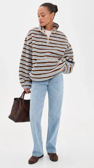 Bailey Rose Striped Fleece Sweatshirt | Thumbnail 5 Bailey Rose Striped Fleece Sweatshirt | Thumbnail 5
