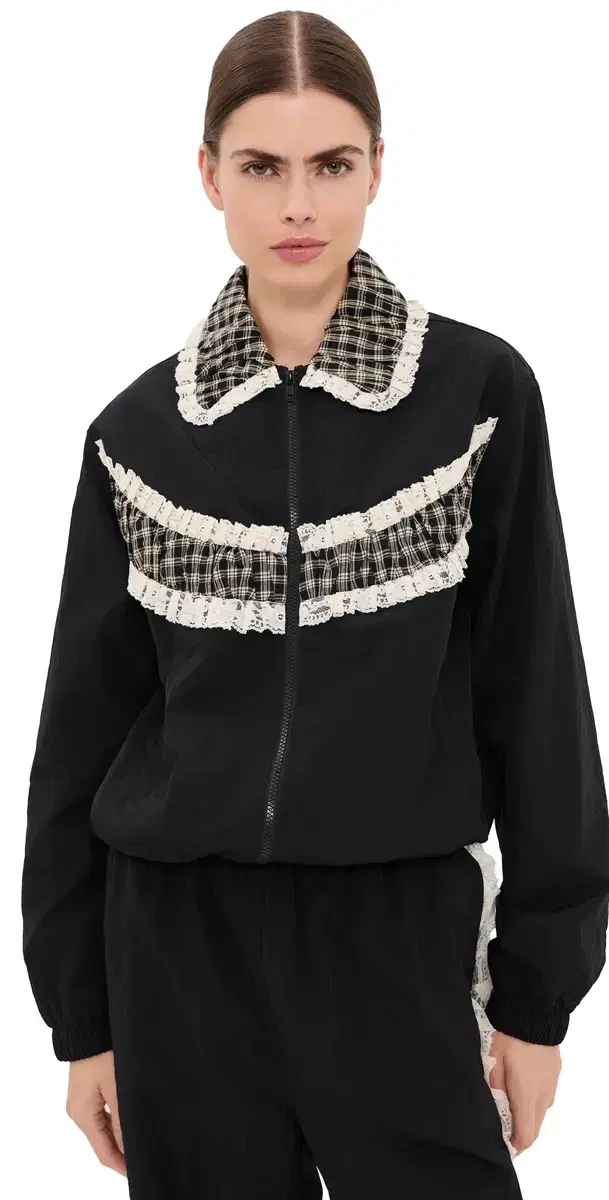 Tanner Fletcher Kennedy Ruched Stripe Track Jacket