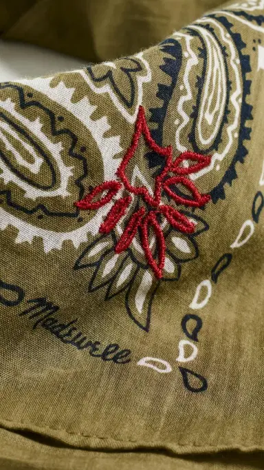 Madewell Embroidered Cotton Bandana | Thumbnail 5