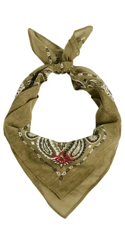 Madewell Embroidered Cotton Bandana