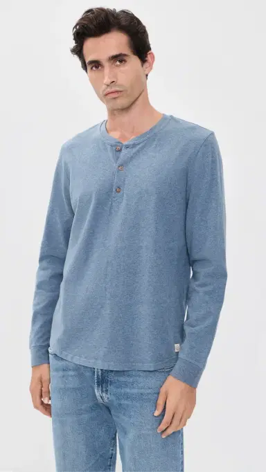 Marine Layer Luxe 250 Henley Tee | Thumbnail 2 Marine Layer Luxe 250 Henley Tee | Thumbnail 2