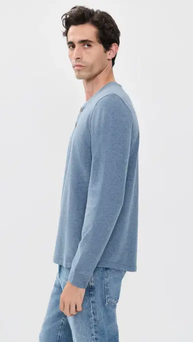 Marine Layer Luxe 250 Henley Tee | Thumbnail 4 Marine Layer Luxe 250 Henley Tee | Thumbnail 4