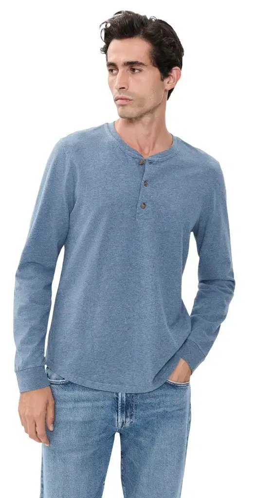 Marine Layer Luxe 250 Henley Tee