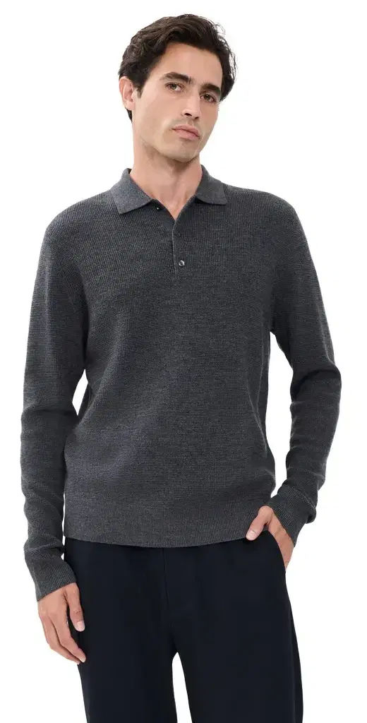 Greyson Saratoga Waffle Stitch Sweater Polo