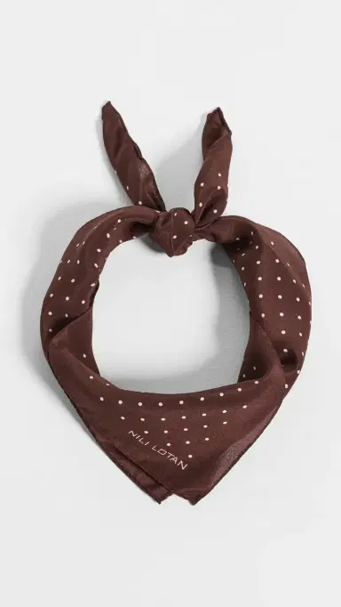 Nili Lotan Silk Mini Dot Scarf | Thumbnail 2
