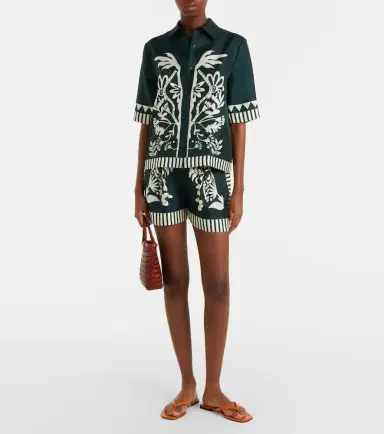 Eres Arjun printed silk twill shorts | Thumbnail 4