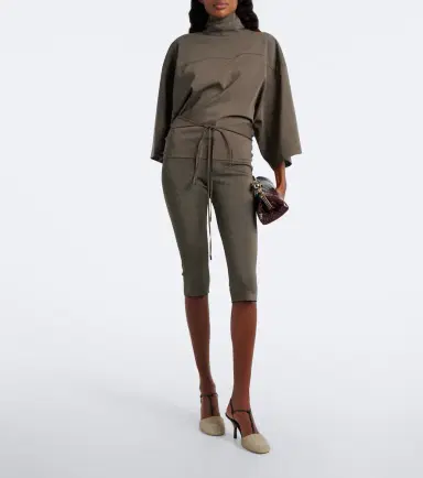 Jacquemus Pina leather-trimmed suede slingback pumps | Thumbnail 5