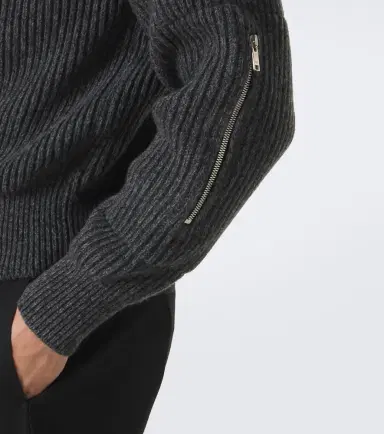 Bottega Veneta Leather-trimmed wool and cashmere sweater | Thumbnail 6 Bottega Veneta Leather-trimmed wool and cashmere sweater | Thumbnail 6
