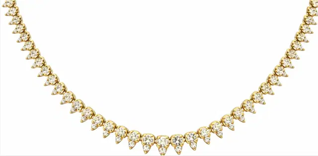 Wish Fine Jewelry 10.50ct Diamond 18K Gold Pear Necklace