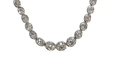 Wish Fine Jewelry 20ct Diamond 18K Gold Graduated Bezel Necklace | Thumbnail 1