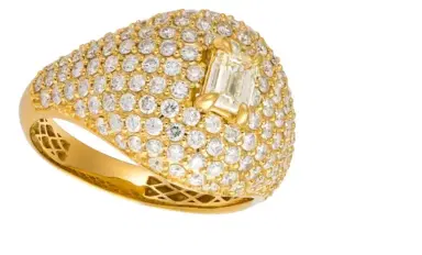 Wish Fine Jewelry 4ct Diamond 18K Gold Statement Ring | Thumbnail 1 Wish Fine Jewelry 4ct Diamond 18K Gold Statement Ring | Thumbnail 1