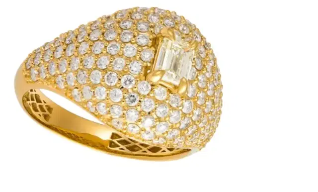 Wish Fine Jewelry 4ct Diamond 18K Gold Statement Ring