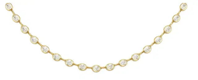 Wish Fine Jewelry 8.00ct Diamond 18K Gold Link Tennis Necklace