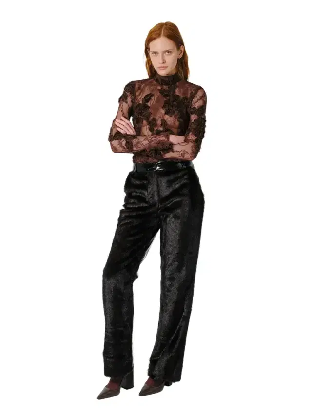The Barberini pants in faux mink