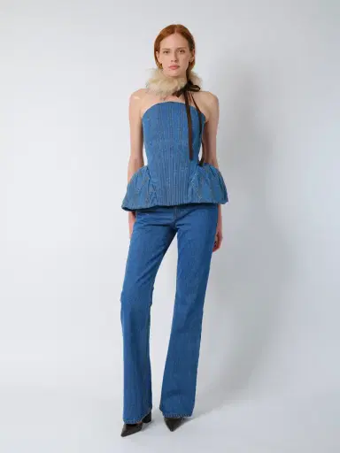 Aknvas The Emmi corset top in blue denim (coming soon) | Thumbnail 2 Aknvas The Emmi corset top in blue denim (coming soon) | Thumbnail 2