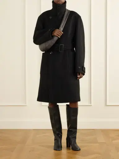 Lemaire Belted Alpaca And Wool-blend Felt Coat | Thumbnail 2 Lemaire Belted Alpaca And Wool-blend Felt Coat | Thumbnail 2