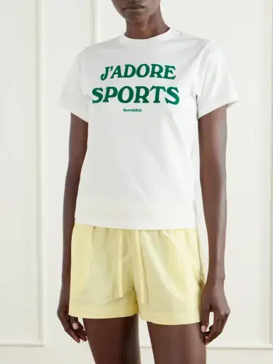 Sporty & Rich J'adore Printed Cotton-jersey T-shirt | Thumbnail 3 Sporty & Rich J'adore Printed Cotton-jersey T-shirt | Thumbnail 3