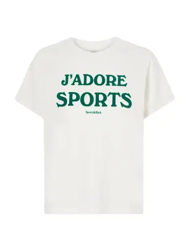 Sporty & Rich J'adore Printed Cotton-jersey T-shirt | Thumbnail 1 Sporty & Rich J'adore Printed Cotton-jersey T-shirt | Thumbnail 1