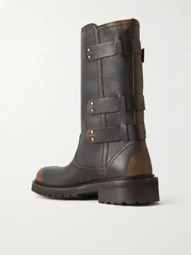 Golden Goose Kurt Distressed Leather Knee Boots | Thumbnail 3