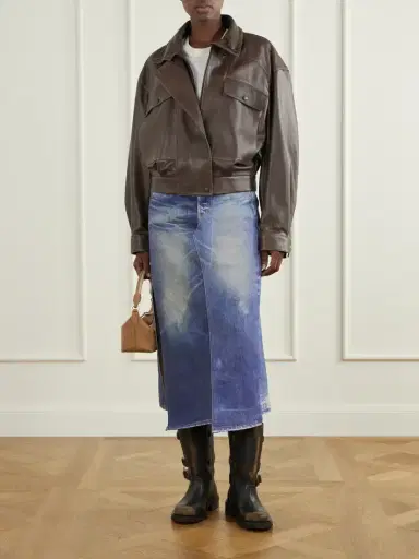 Golden Goose Kurt Distressed Leather Knee Boots | Thumbnail 4