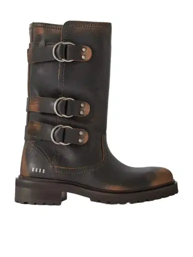 Golden Goose Kurt Distressed Leather Knee Boots | Thumbnail 1