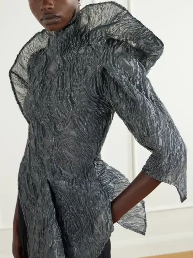 Maticevski Scintilla Asymmetric Crinkled-georgette Blouse | Thumbnail 4 Maticevski Scintilla Asymmetric Crinkled-georgette Blouse | Thumbnail 4