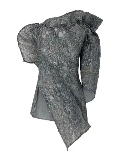 Maticevski Scintilla Asymmetric Crinkled-georgette Blouse | Thumbnail 1 Maticevski Scintilla Asymmetric Crinkled-georgette Blouse | Thumbnail 1
