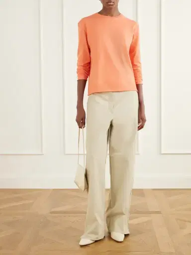 Auralee Cotton And Cashmere-blend T-shirt | Thumbnail 2