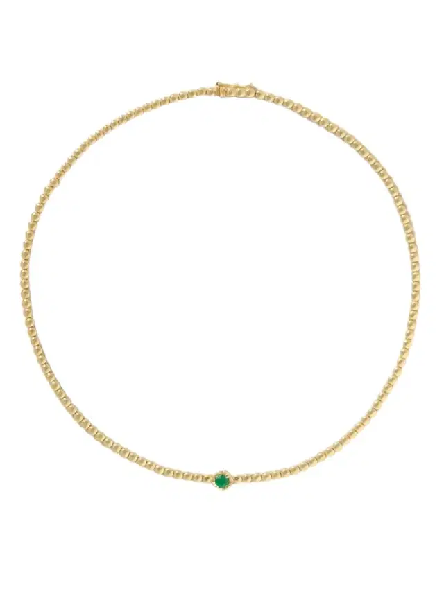 Jennifer Meyer 18-karat Gold Emerald Necklace