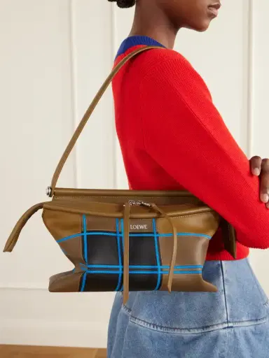Loewe Whisker Checked Leather Shoulder Bag | Thumbnail 2