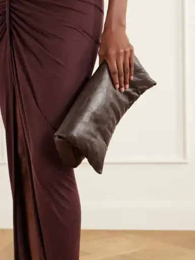 Rick Owens Crinkled-leather Clutch | Thumbnail 2