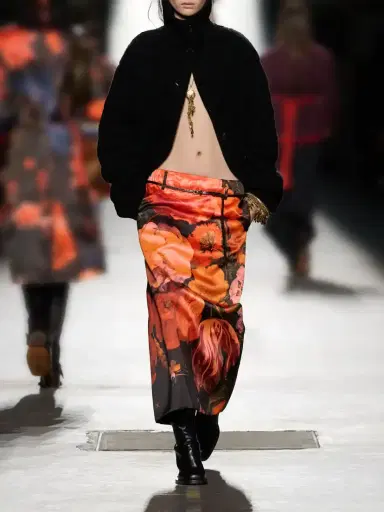 Dries Van Noten Floral-print Satin-duchesse Midi Skirt | Thumbnail 6