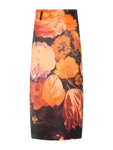 Dries Van Noten Floral-print Satin-duchesse Midi Skirt | Thumbnail 1