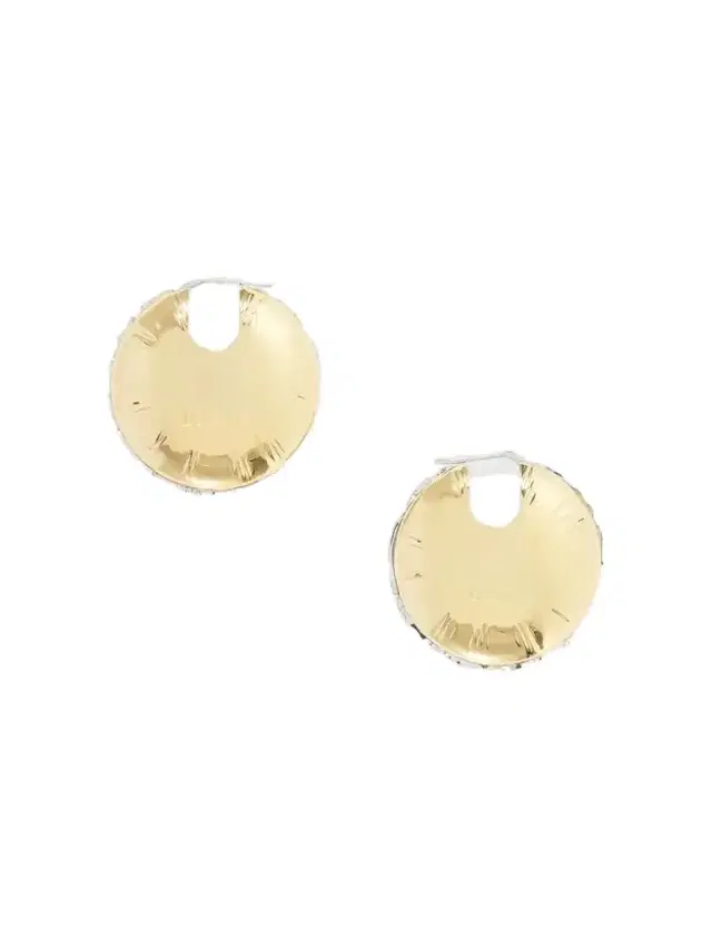 Inflated Balloon Silver And Gold-tone Earrings