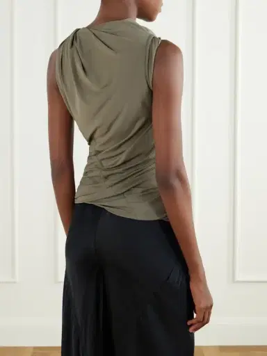 Rick Owens Luna Draped Crepe-jersey Tank | Thumbnail 4 Rick Owens Luna Draped Crepe-jersey Tank | Thumbnail 4