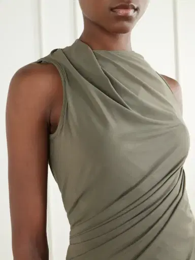 Rick Owens Luna Draped Crepe-jersey Tank | Thumbnail 5 Rick Owens Luna Draped Crepe-jersey Tank | Thumbnail 5