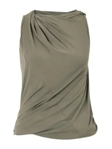 Rick Owens Luna Draped Crepe-jersey Tank | Thumbnail 1 Rick Owens Luna Draped Crepe-jersey Tank | Thumbnail 1
